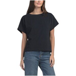 MAX STUDIO LONDON Short Sleeve Contrast Stitch Top